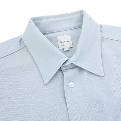 Paul Smith Pique Shirt in Sky Blue Collar