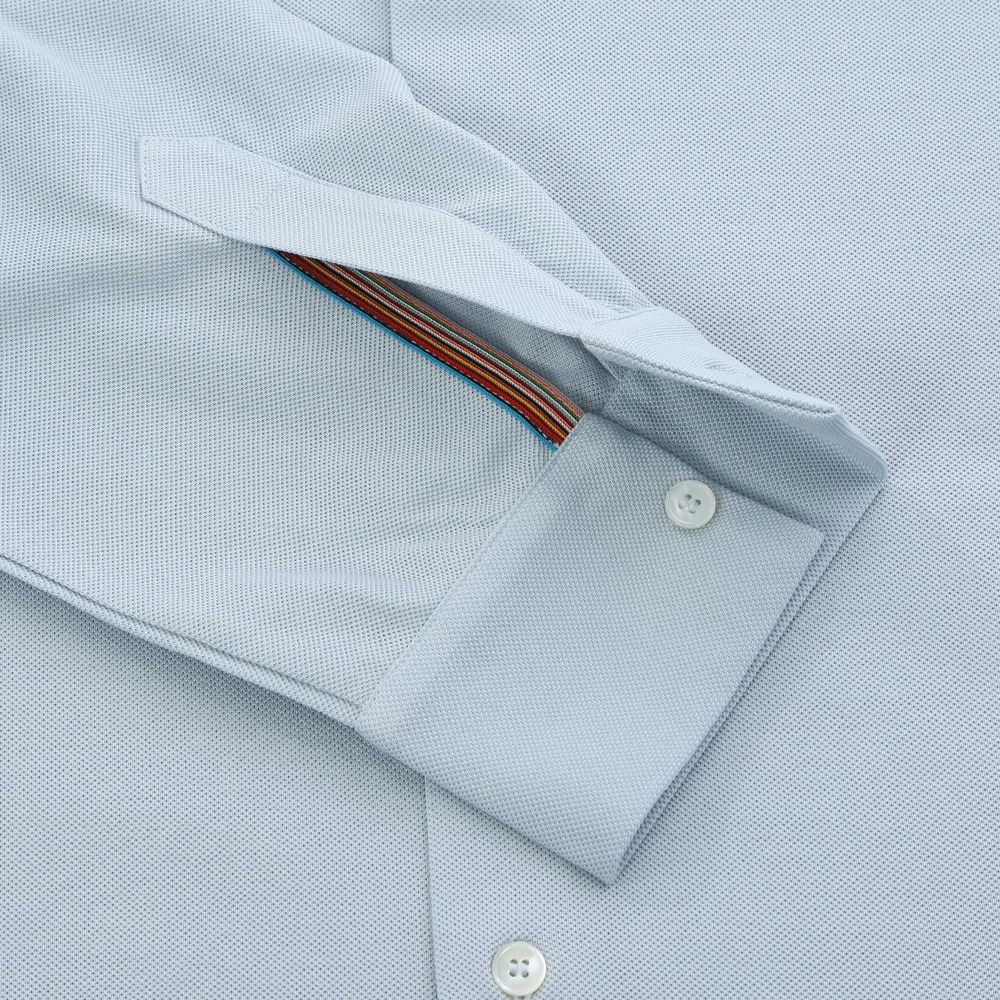 Paul Smith Pique Shirt in Sky Blue Sleeve