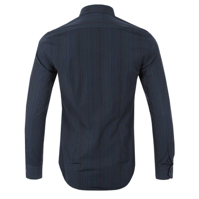 Paul Smith Stripe Slim Fit Shirt in Petrol Blue Back