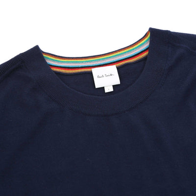 Paul Smith Sweater Crew Neck in Navy Collar