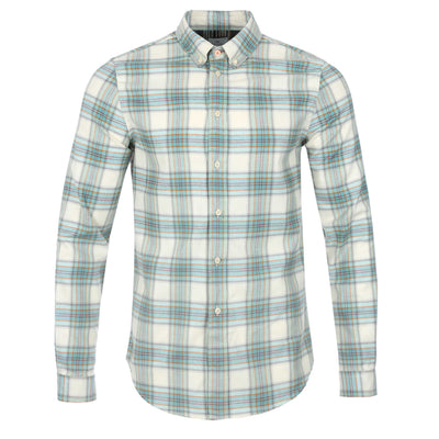 Paul Smith Tailored Fit BD Col Check Shirt in Green