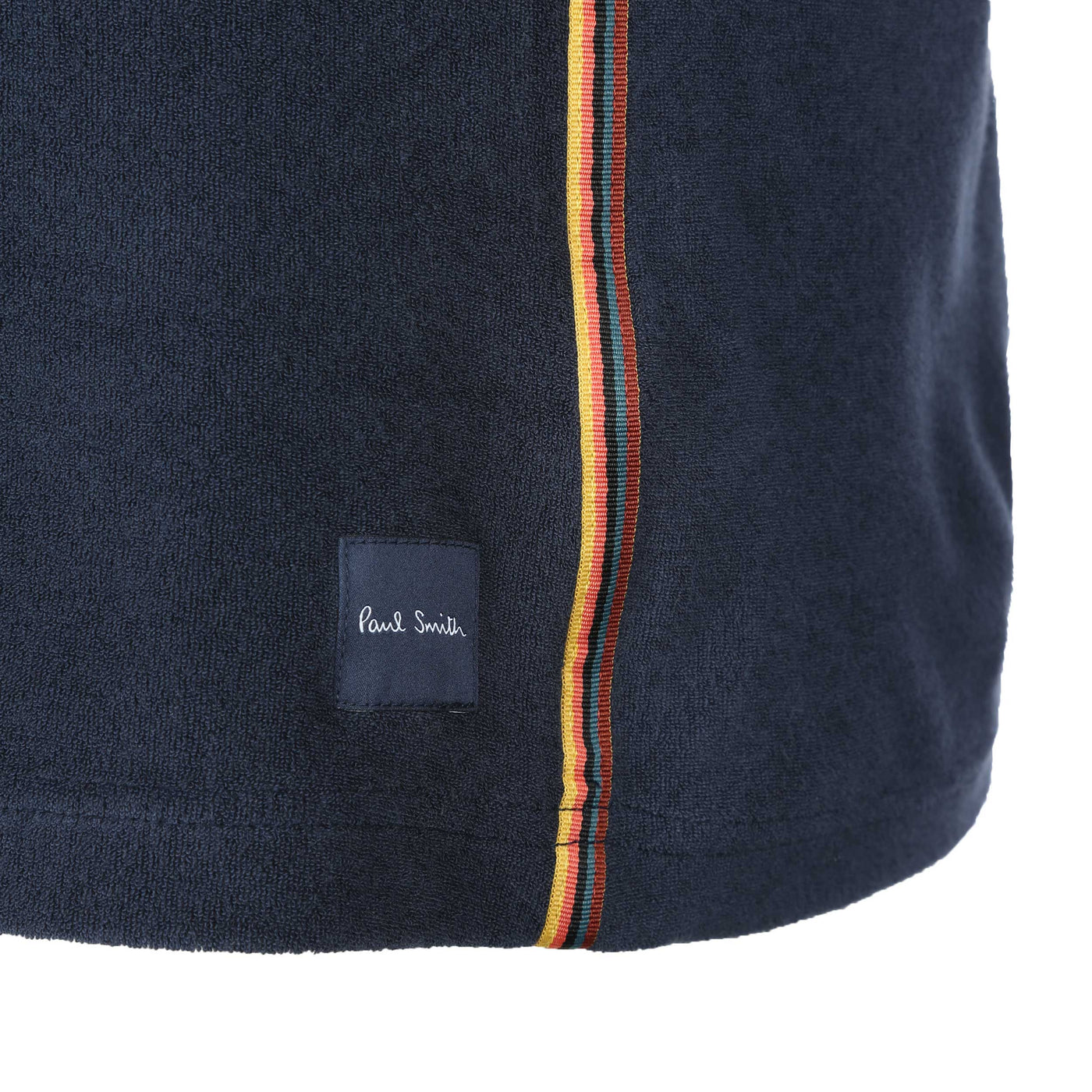 Paul Smith Towel Stripe SS Shirt in Ink Blue Logo Badge