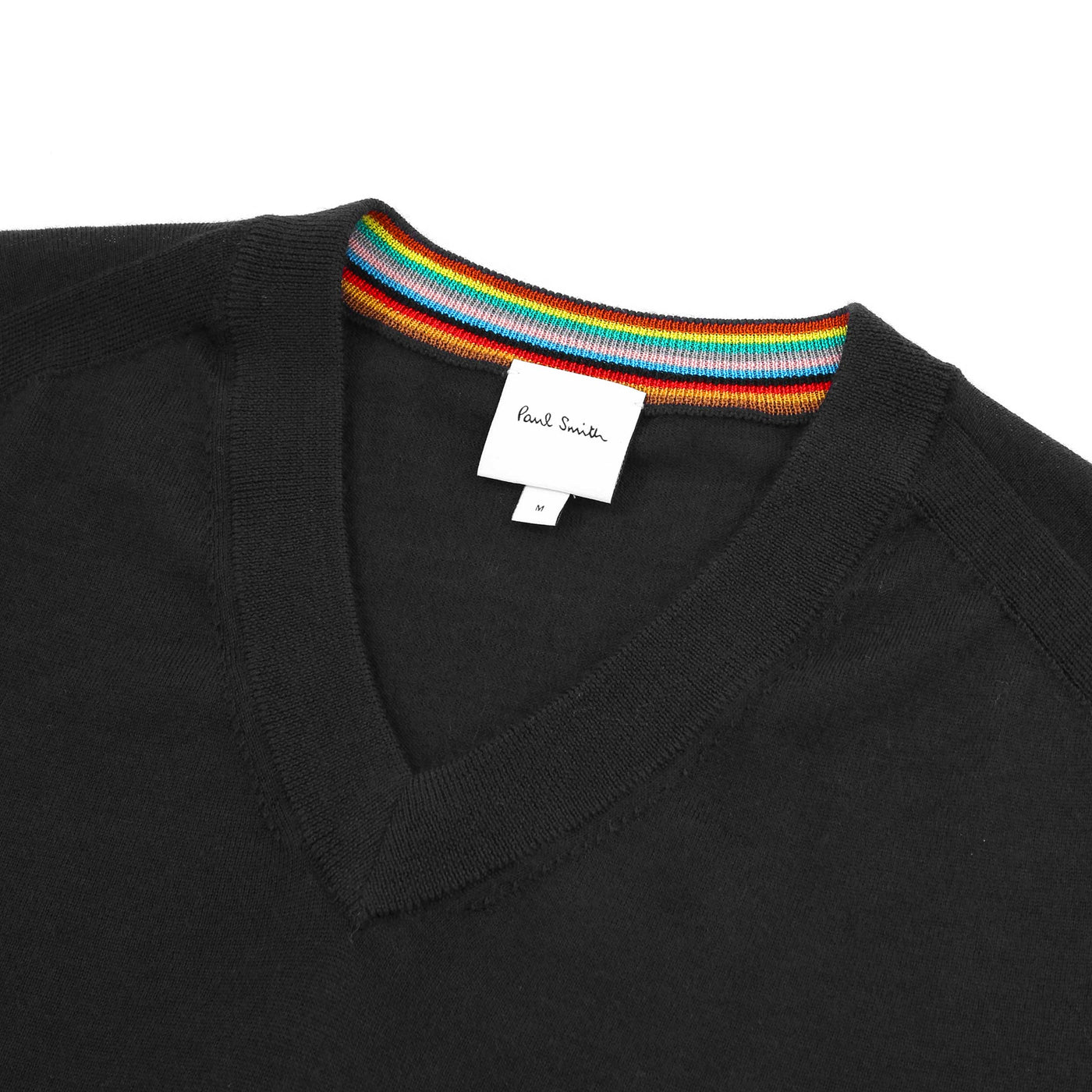 Paul Smith V Neck Knitwear in Black Neckline