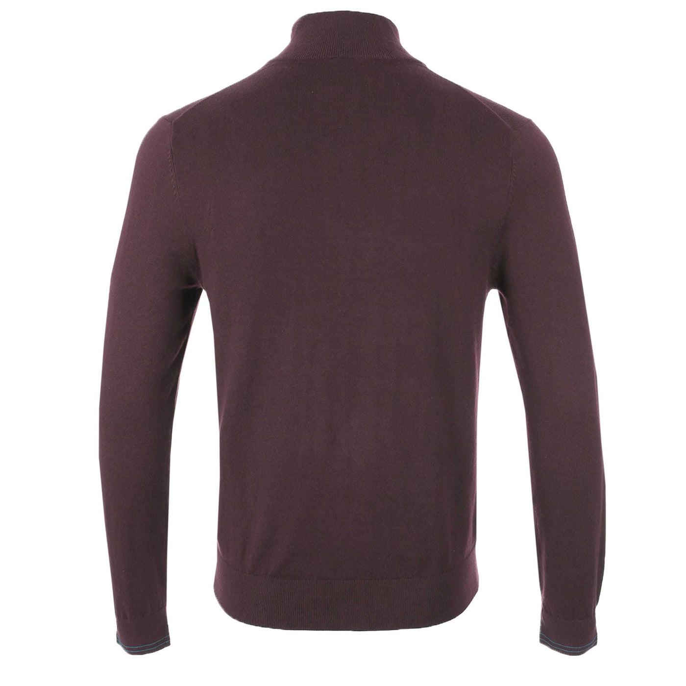 Paul Smith Zip Neck Zeb Bad Knitwear in Plum Back