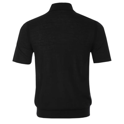 Paul Smith Knitted SS Polo in Black Back