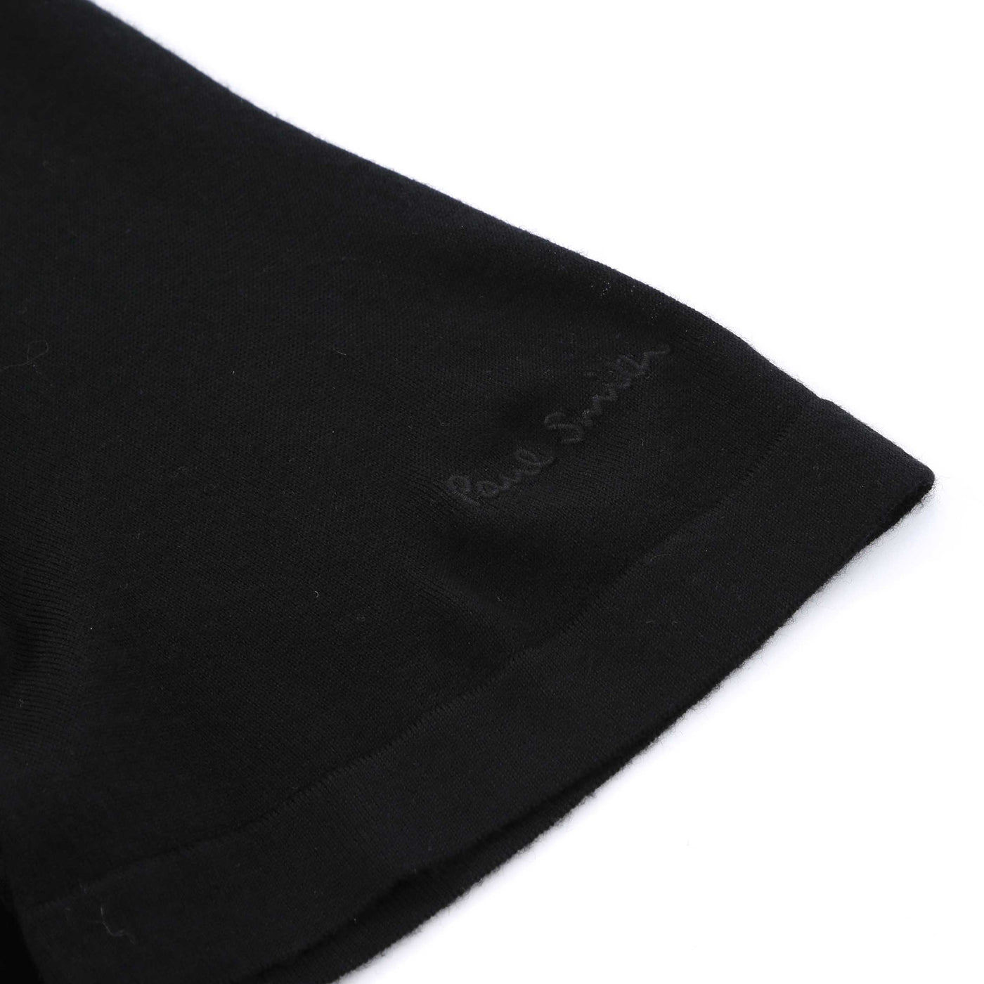 Paul Smith Knitted SS Polo in Black Logo