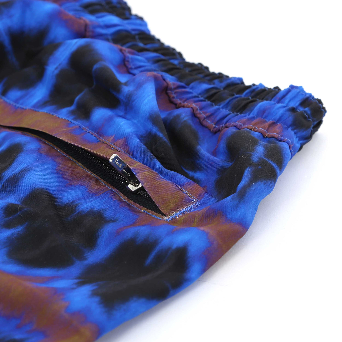 Paul Smith Shibori Swim Short in Blue Zip