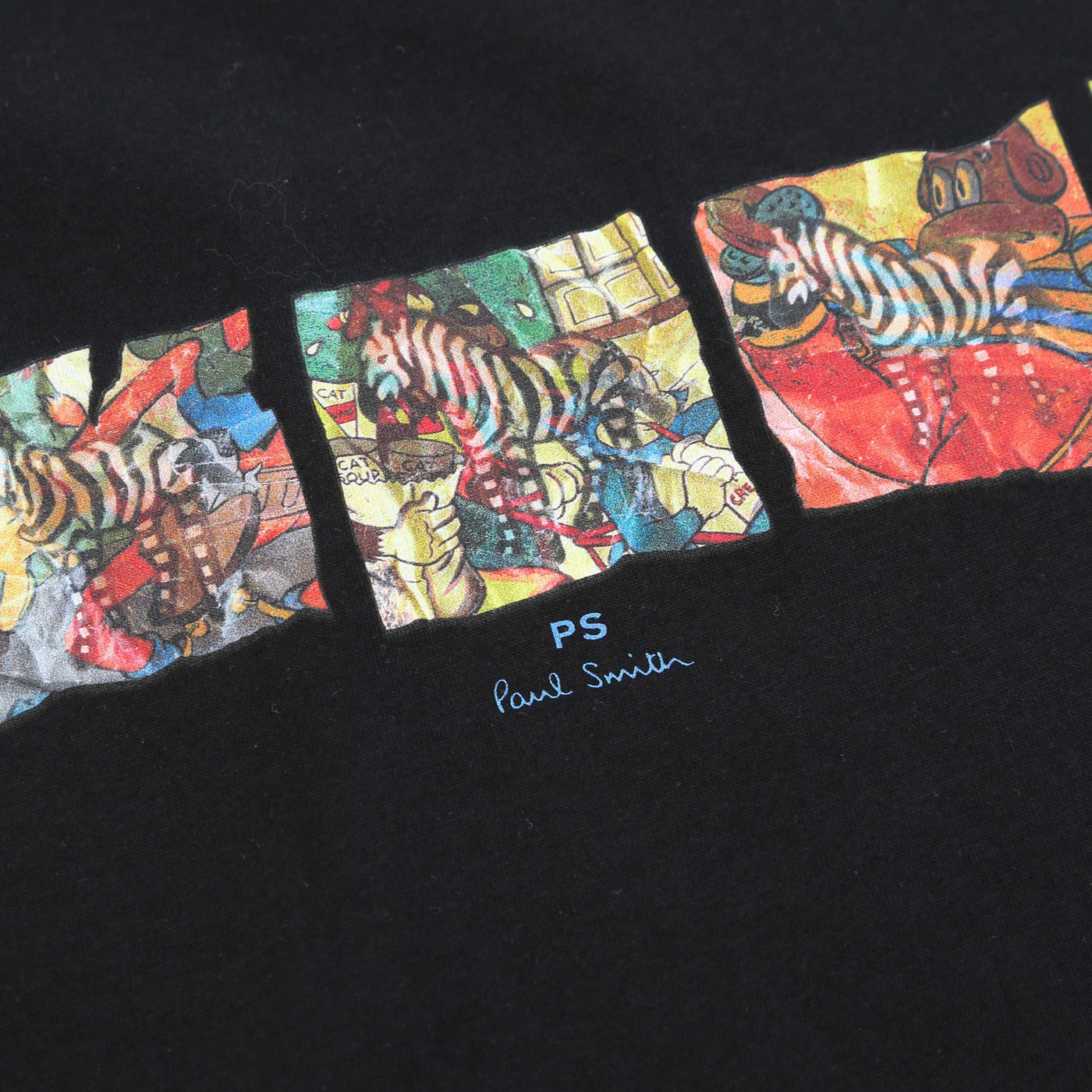 Paul Smith Zebras T Shirt in Black Detail