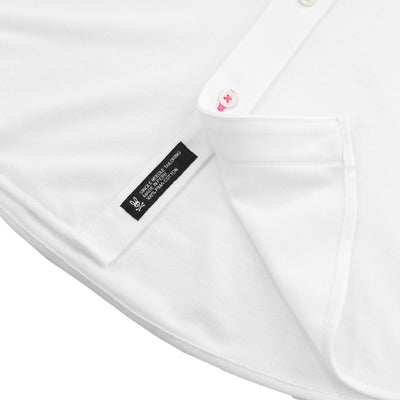 Psycho Bunny Astor Long Sleeve Sport Shirt in White Detail