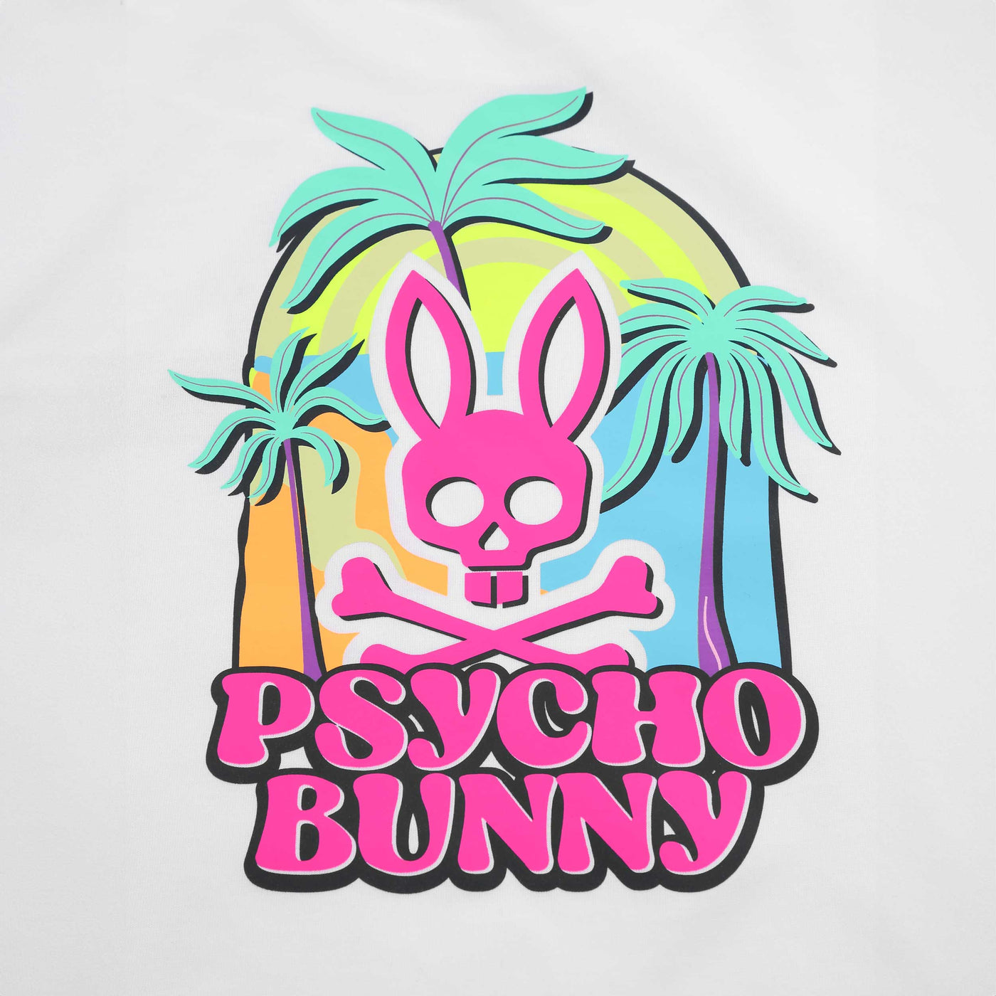 Psycho Bunny Redland Graphic T-Shirt in White Back Logo