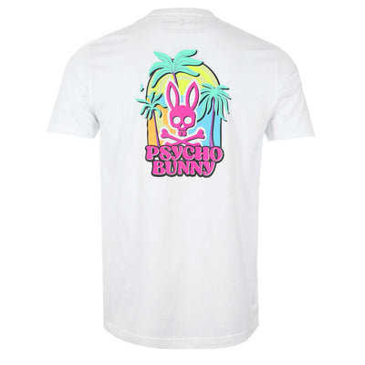Psycho Bunny Redland Graphic T-Shirt in White Back