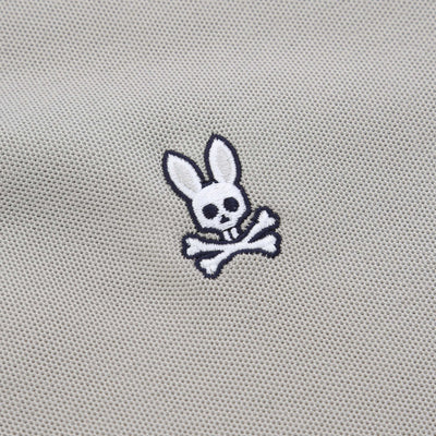 Psycho Bunny The Bradford Pique Polo Shirt in Oyster Logo