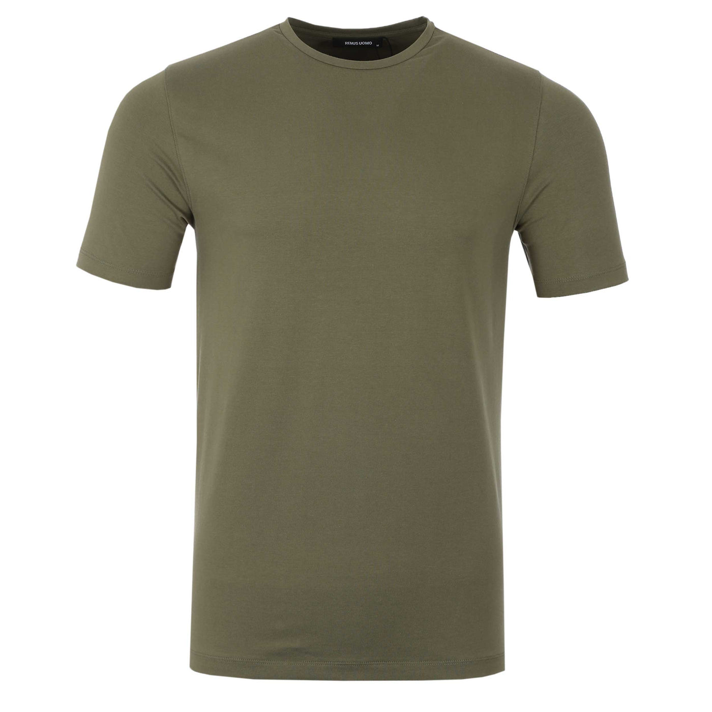 Remus Uomo Basic Crew Neck T Shirt in Olive