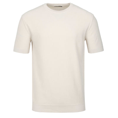 Remus Uomo Knitted T Shirt in Beige