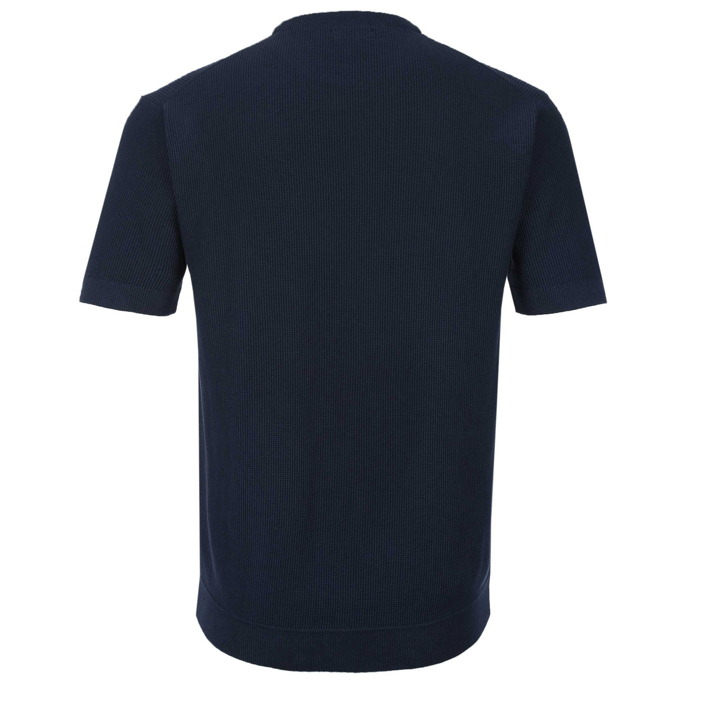 Remus Uomo Knitted T Shirt in Navy Back