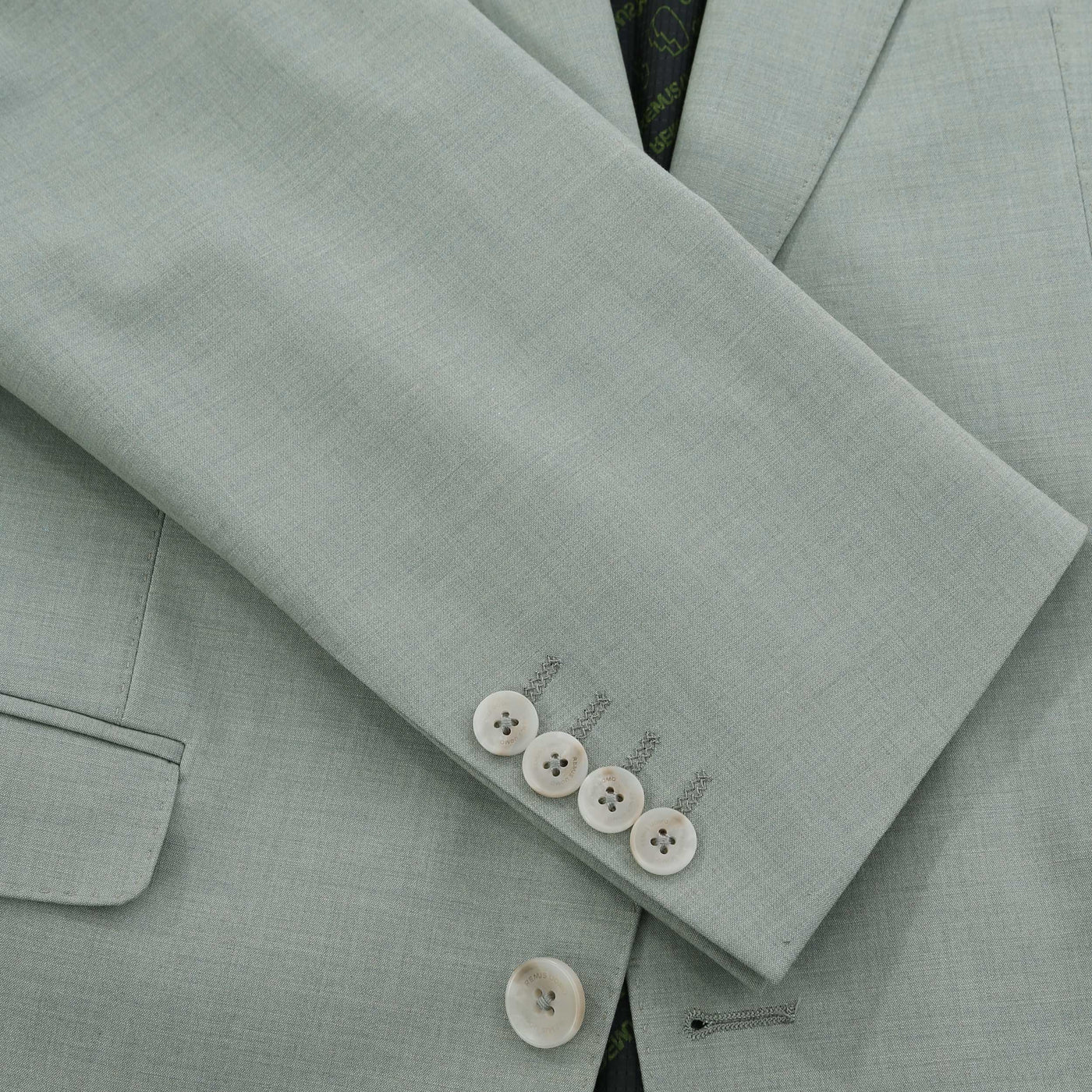 Remus Uomo Massa Jacket in Sage Green Cuff