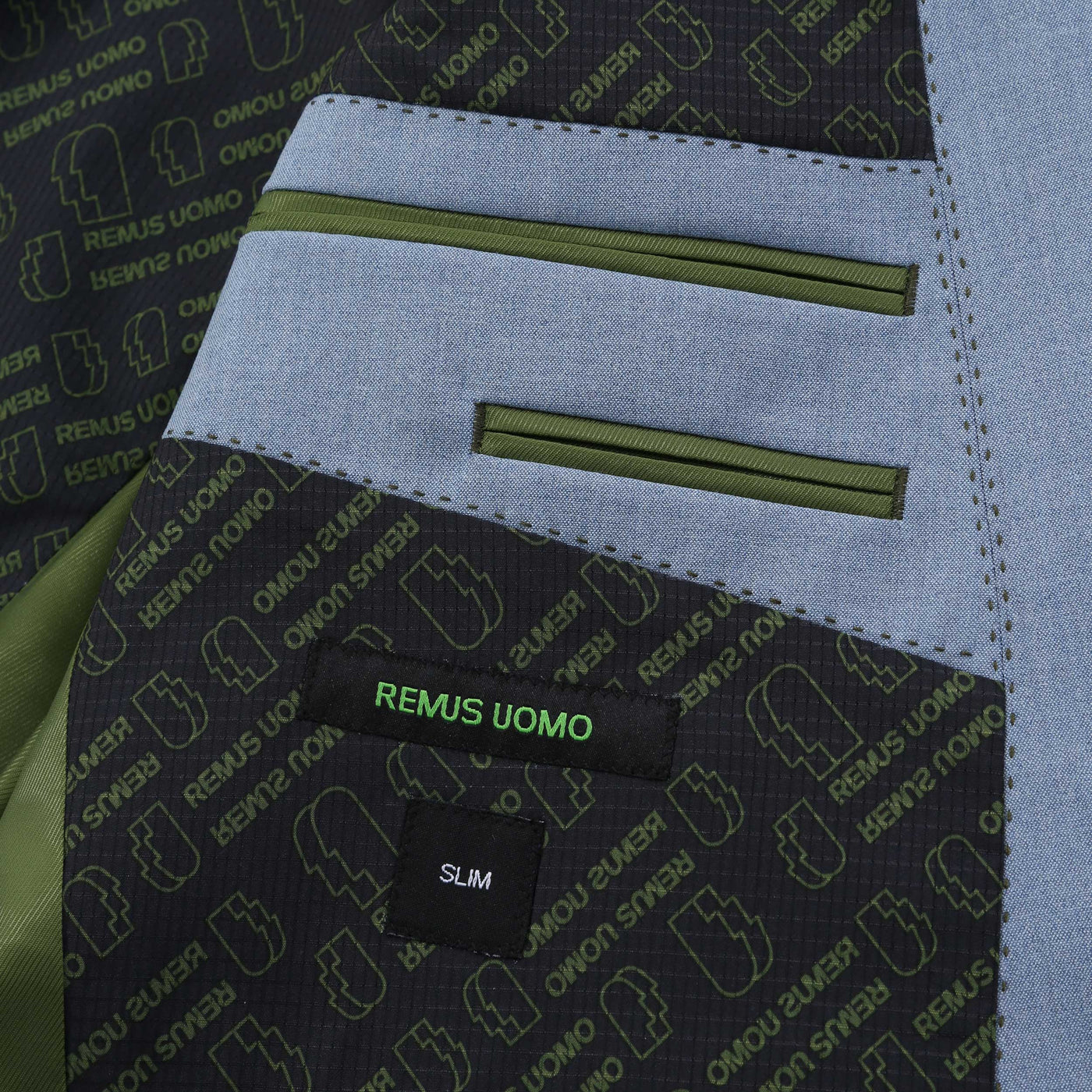 Remus Uomo Massa Jacket in Sky Blue Lining