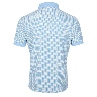 Remus Uomo Weave Polo Shirt in Sky Blue Back