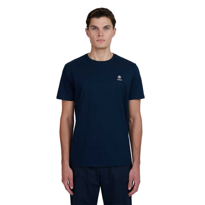 Sandbanks Badge Logo T Shirt in Navy