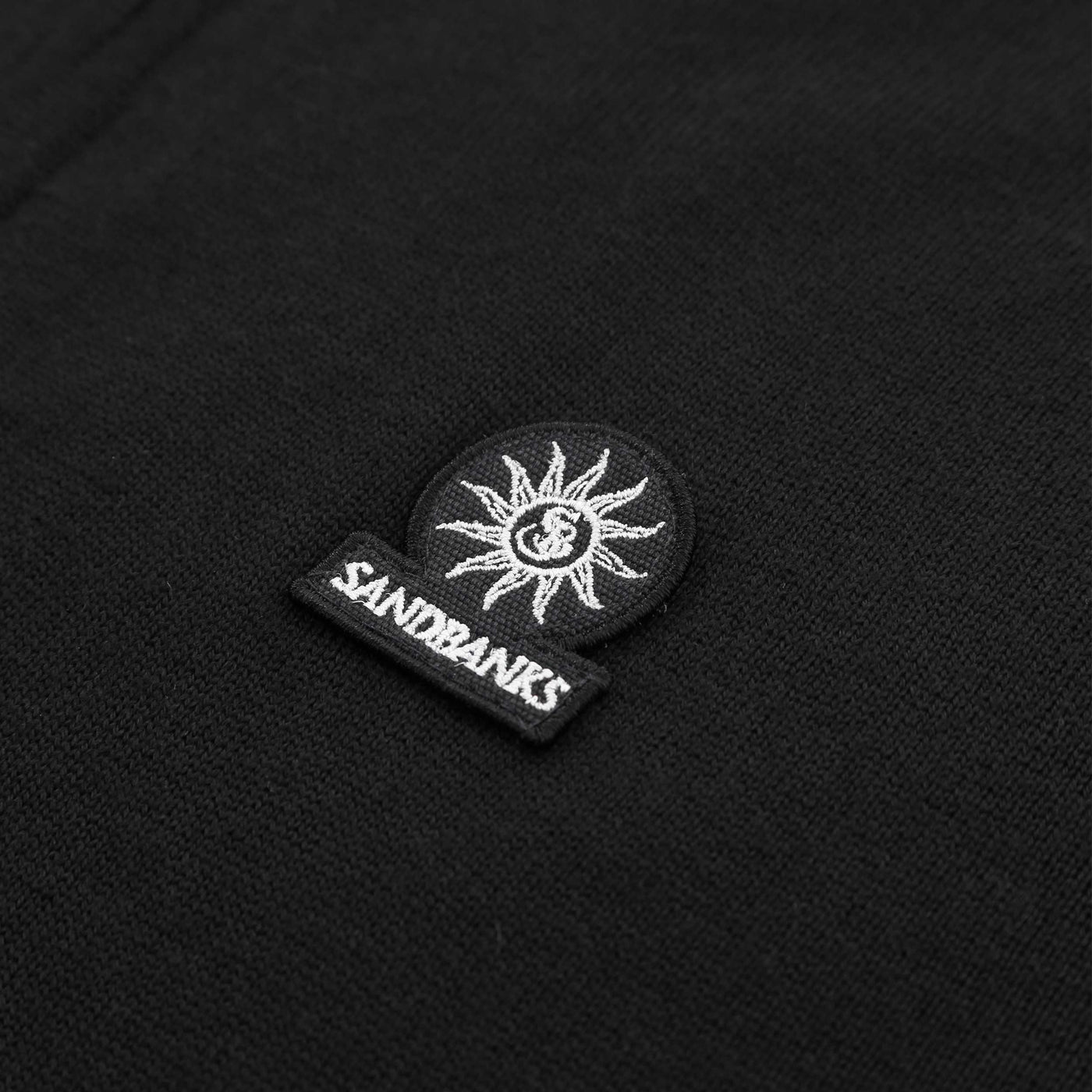 Sandbanks 1/4 Zip Knitwear in Black Logo