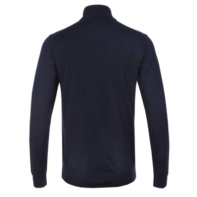 Sandbanks 1/4 Zip Knitwear in Navy Back