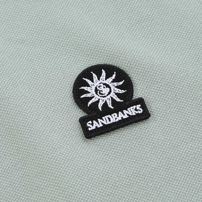 Sandbanks Badge Logo Polo Shirt in Sage Logo