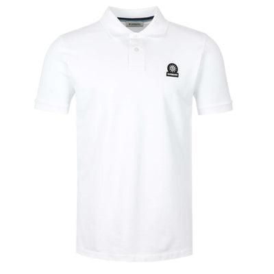 Sandbanks Badge Logo Polo Shirt in White