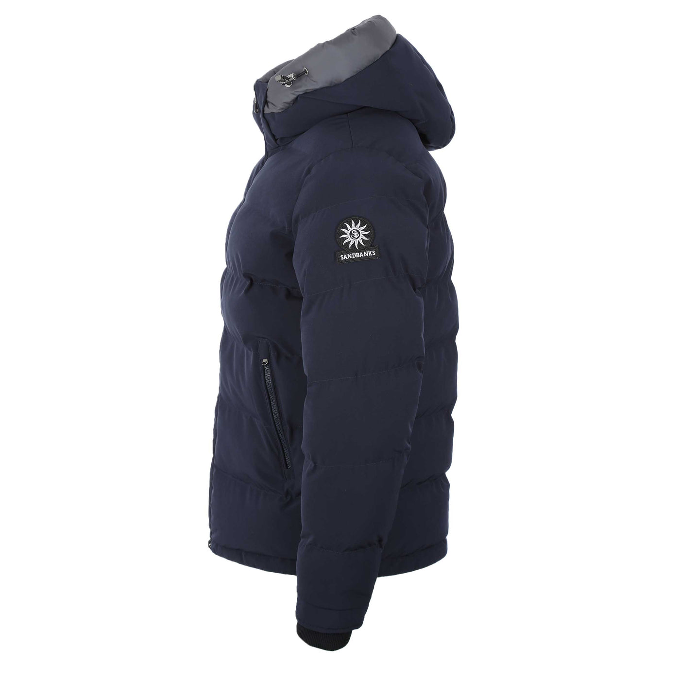 Sandbanks Banks Puffer Jacket in Navy Side