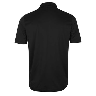 Sandbanks Contrast Placket Polo Shirt in Black Back