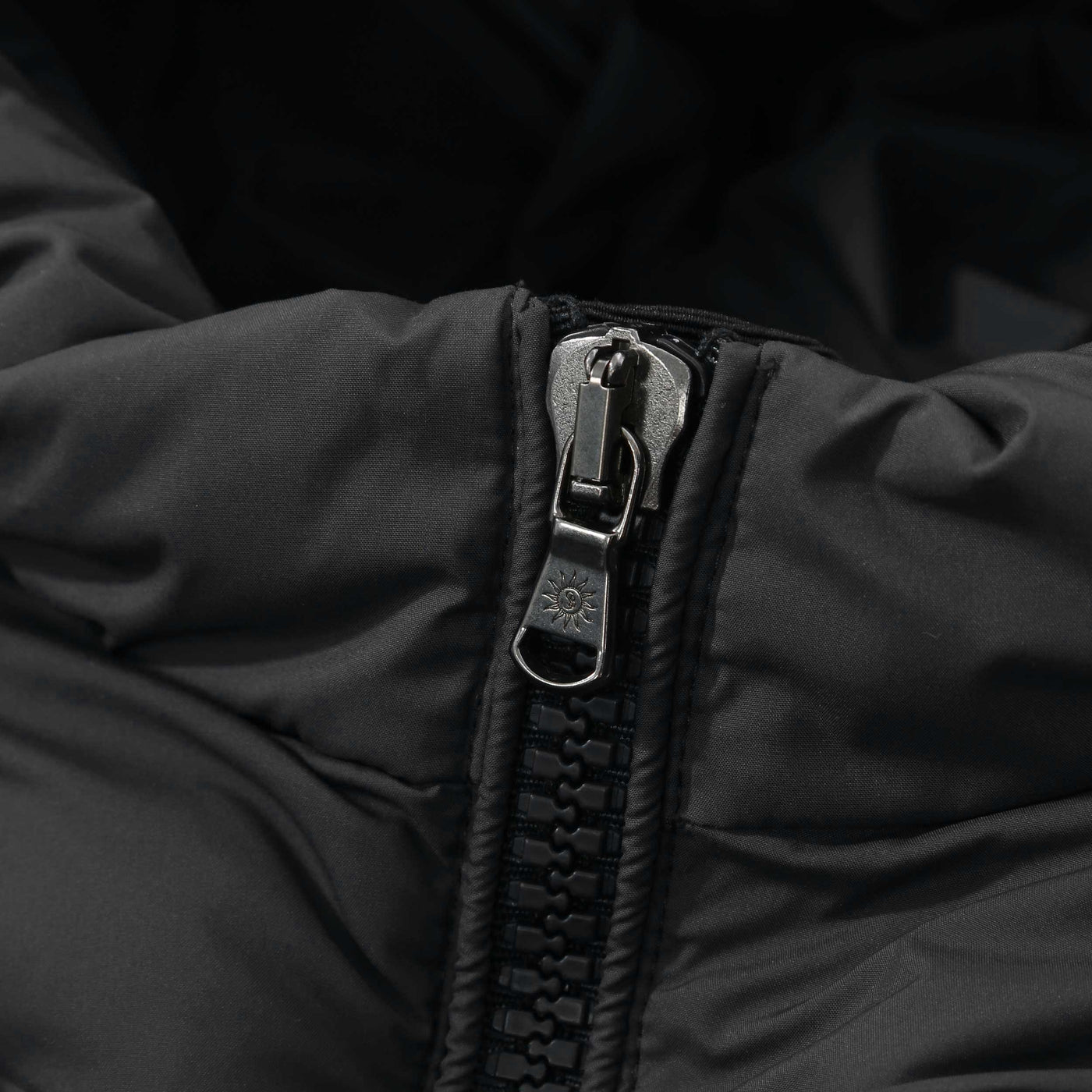 Sandbanks Ravine Mid Puffer Jacket in Black Zip