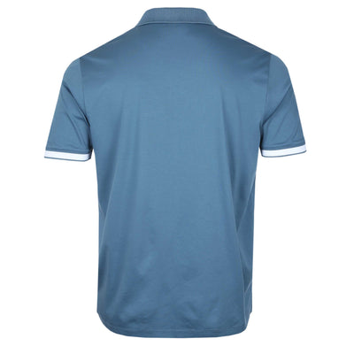 Sandbanks Silicone Zip Polo Shirt in Teal Back