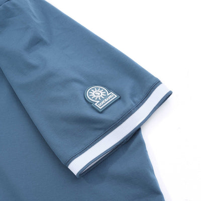 Sandbanks Silicone Zip Polo Shirt in Teal Logo
