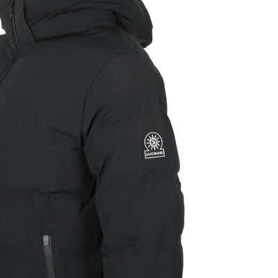 Sandbanks Waterproof Banks Puffer Jacket in Black Logo