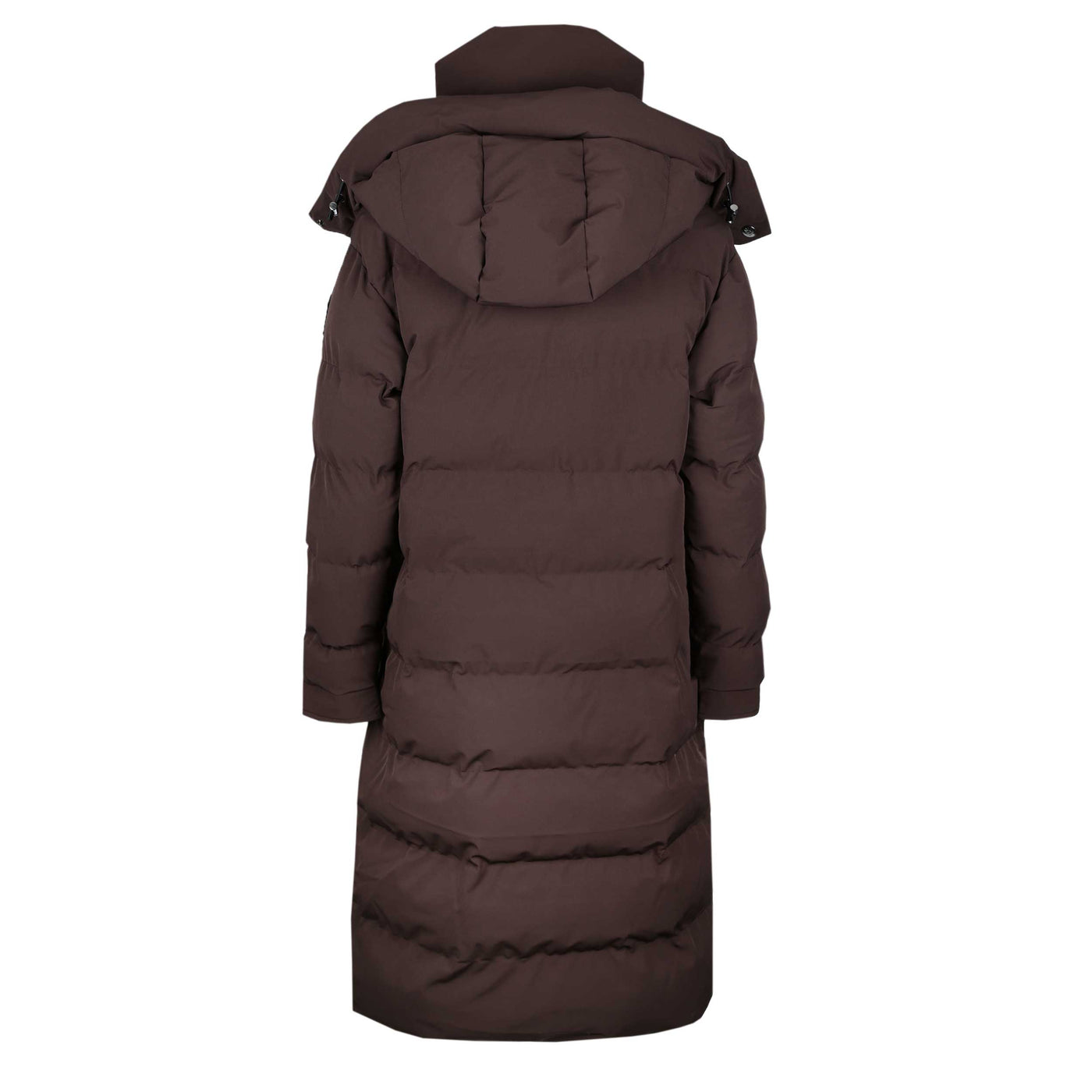 Sandbanks Haven Oversized Long Puffer Ladies Jacket in Brown Back