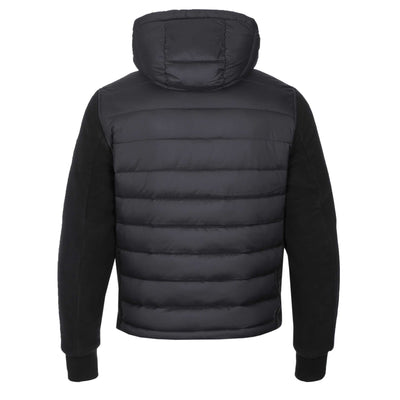 Sandbanks Outlander Polar Fleece Hooded Hybrid Jacket in Black Back