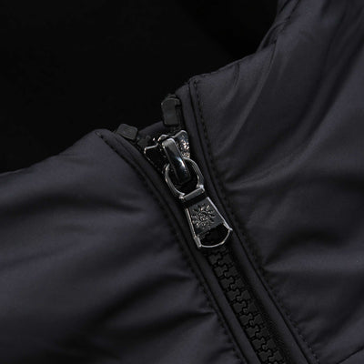 Sandbanks Outlander Polar Fleece Hooded Hybrid Jacket in Black Zip