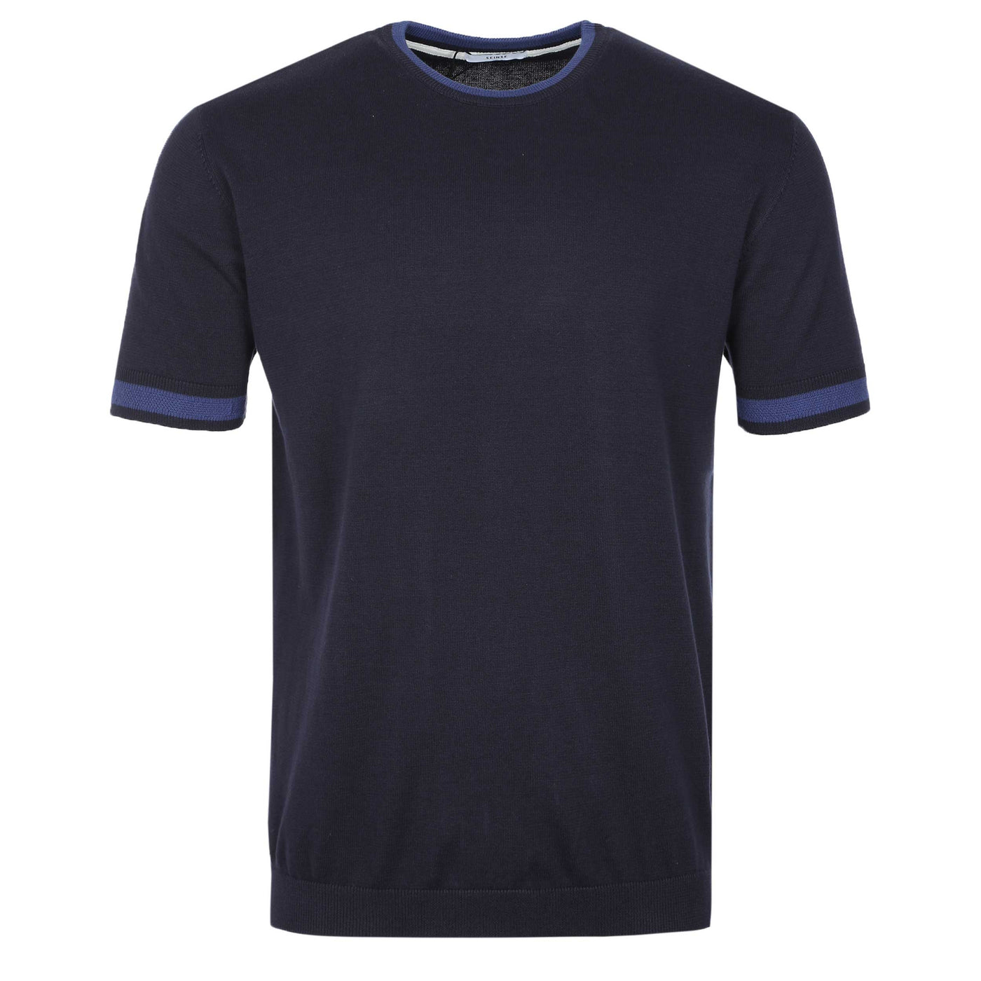 Seinse Crew Neck Knitted T Shirt in Navy Main