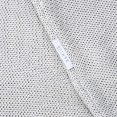 Seinse Button Through Cardigan in Pearl Grey Detail