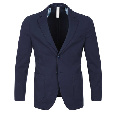 Seinse Patch Pocket Stretch Blazer Jacket in Navy