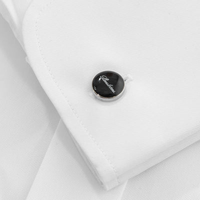 Stenstroms Fitted Body Dinner Shirt in White Cuff Detail