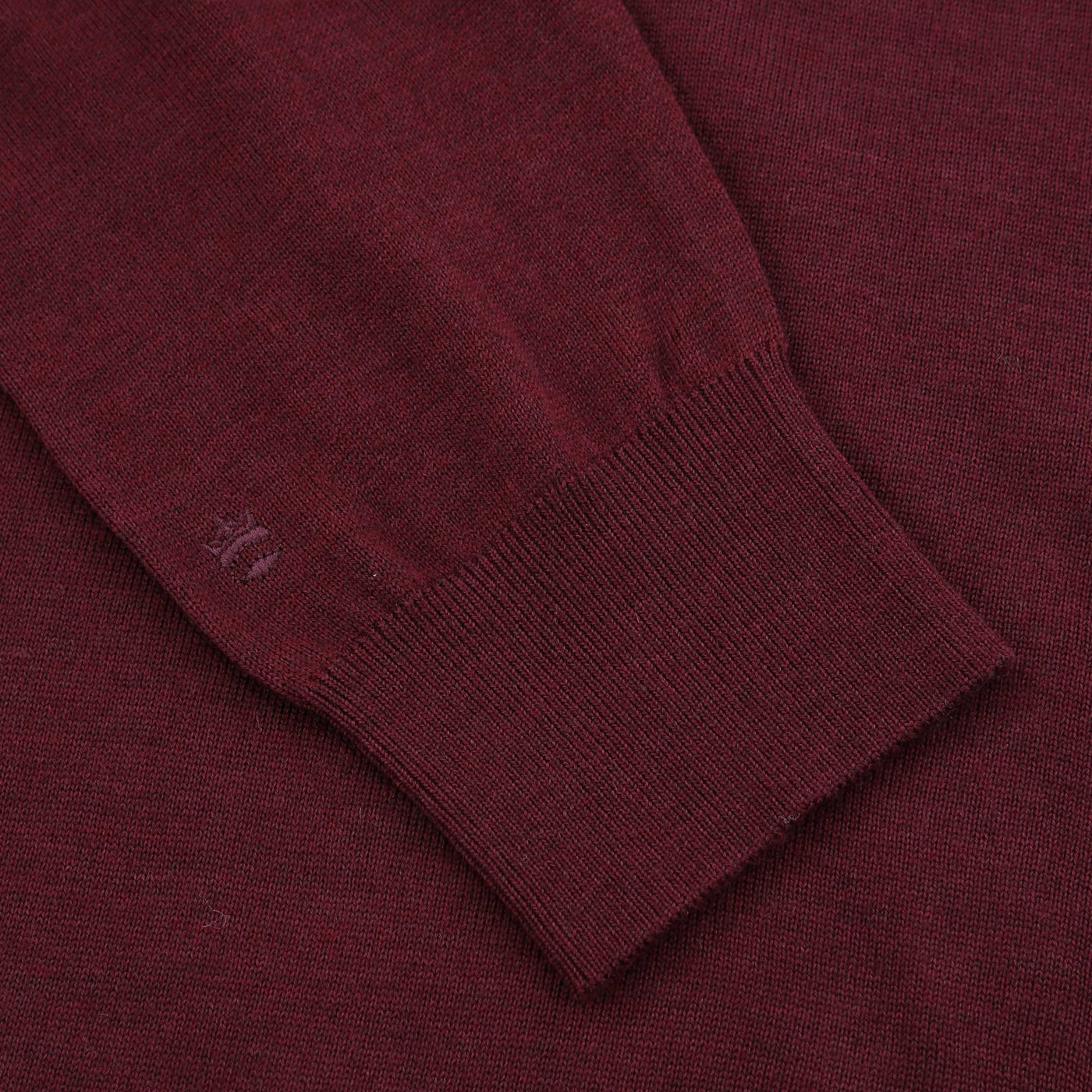 Thomas Maine Crew Neck Knitwear in Burgundy Logo