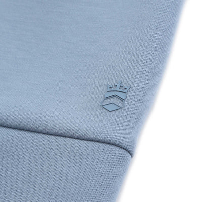 Thomas Maine Interlock 1/4 Zip Sweatshirt in Sky Blue
