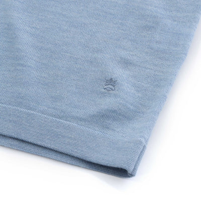 Thomas Maine Merino T-Shirt in Sky Blue Logo