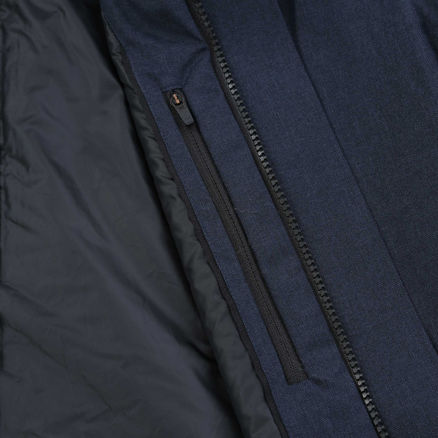 UBR Regulator Coat Japan in Navy Melange Inside Pocket