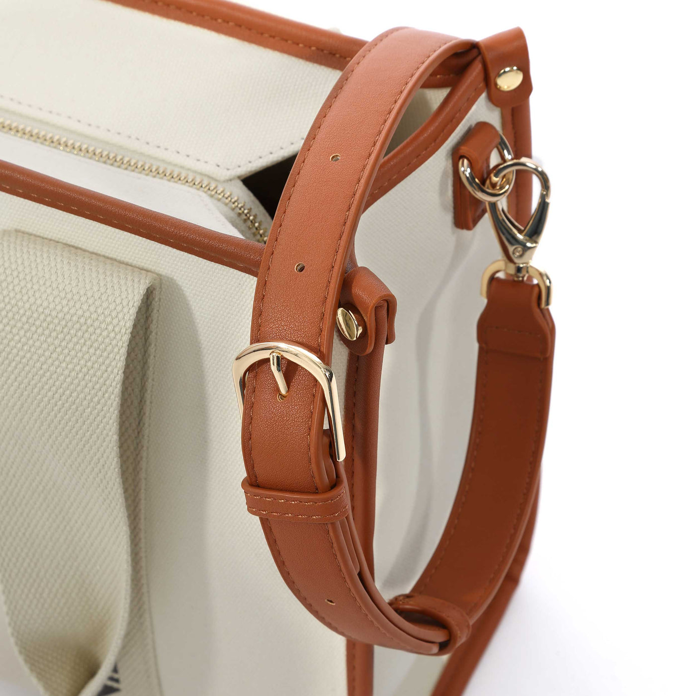 Valentino Bags Candle Ladies Shopper Bag in Natural & Tan Shoulder Strap