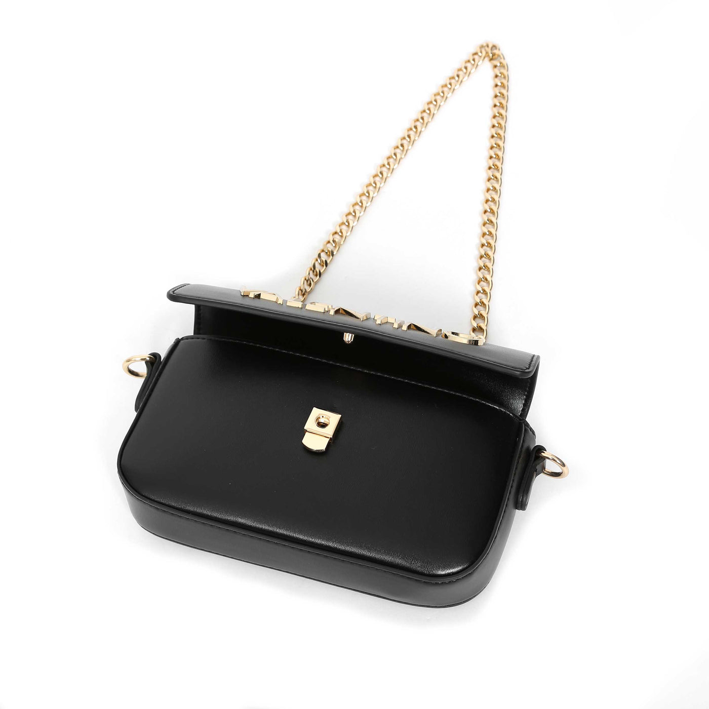 Valentino Bags Nammos RE Ladies Shoulder Bag in Black Clasp