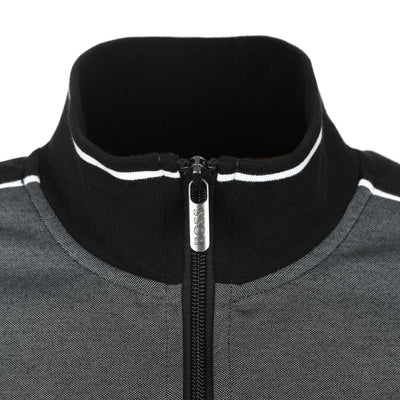 BOSS Tracksuit Jacket Sweat Top in Black Zip