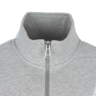 Belstaff Quarter Zip Sweat Top in Grey Melange