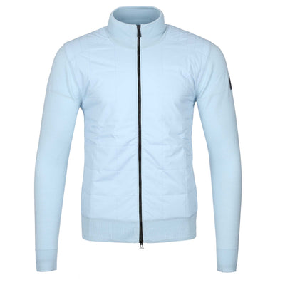 Belstaff Kelbrook Zip Cardigan Knitwear in Sky Blue