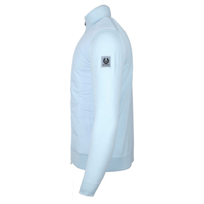 Belstaff Kelbrook Zip Cardigan Knitwear in Sky Blue Side